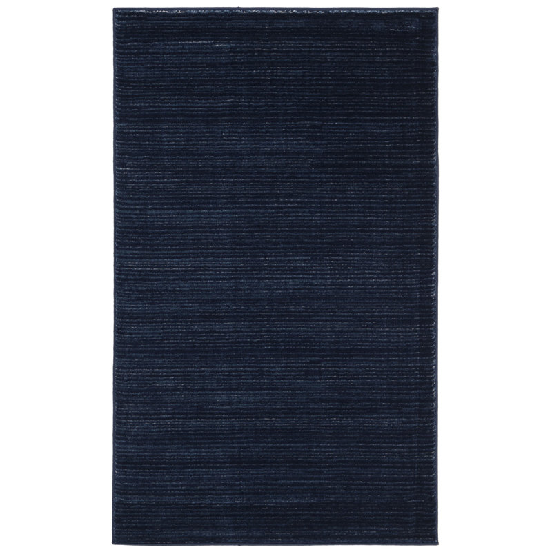Tapis d'intérieur bleu marine Arneshia, Rectangle 2 pi x 3 pi