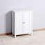 Armoire de rangement pour salle de bain avec tablette réglable à double porte, blanc