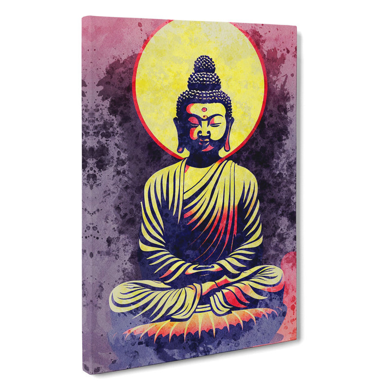 Mind Blowing Buddha - Wrapped Canvas, 50cm H x 35cm W x 3cm D