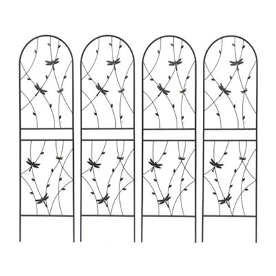 4 Pack Metal Garden Trellis Rustproof Trellis For Climbing Plants Outdoor Flower Support