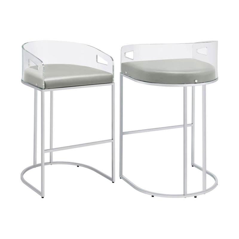Tabouret de bar et de comptoir Peter, Tabouret de bar (siège d'une hauteur de 31,25 po), Gris