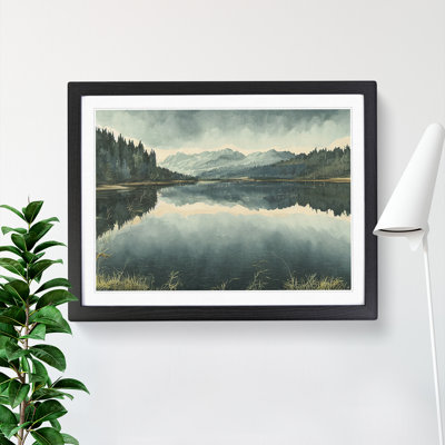 Mountain Lake Watercolour Vol.2 - Framed Print