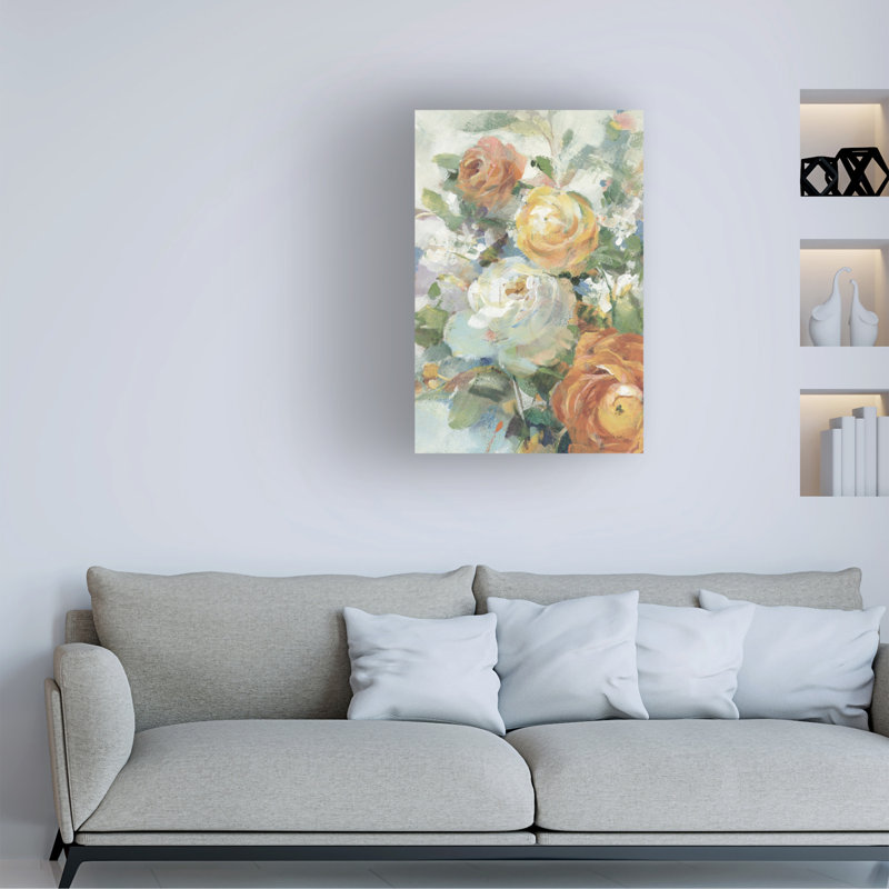 Art mural sur toile tendue - Danhui Nai «Blooming Splendor I Panel I», art mural pour salon, chambre à coucher ou bureau - 30 x 47