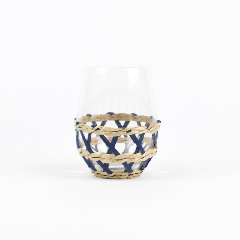 20 oz. Shambaugh Verre à boire, Naturel / bleu marine