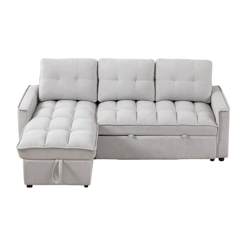 MH 78.75" Reclining Sofa, Light Gray Chenille