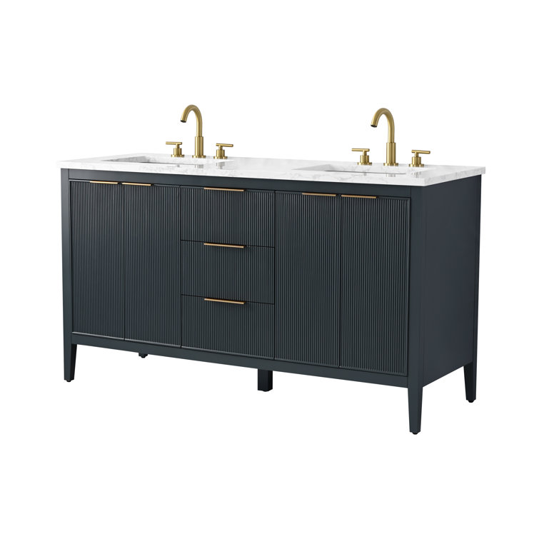 Emma 60" Freestanding Standard Double Bathroom Vanity with Top
