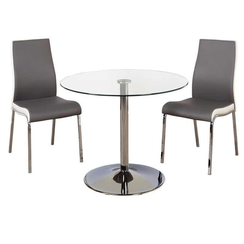 Ensemble repas 2 personnes Salerno, 3 pièces : 1 table, 2 chaises