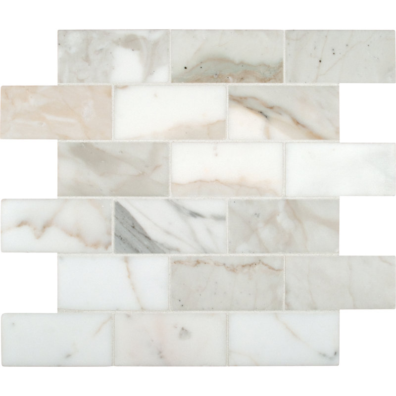 Carrelage mural et mosaïque en marbre poli Calacatta Gold x 12 po x 14 po