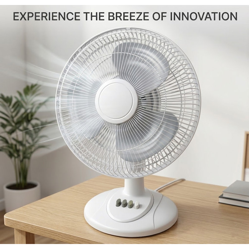 Fan Oscillating Table 12" White