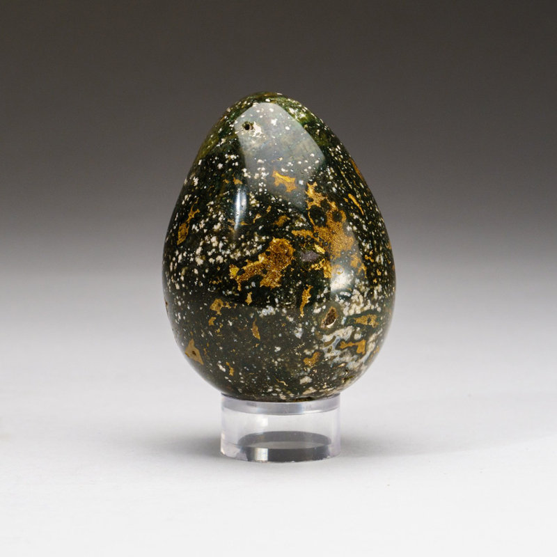 Genuine Polished Ocean Jasper Egg (0.4462 Lbs)