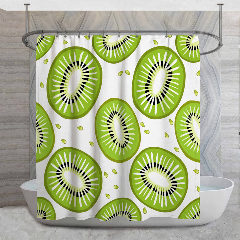 Rideau de douche Kiwi Slices, H 93 po x l 70 po