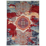Hand Knotted Wool Area Rug in Multi