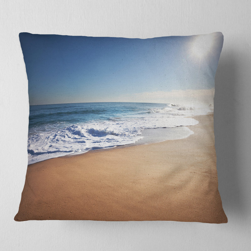Oreiller de mer avec coussin lombaire soleil, Carré 18 po x 18 po