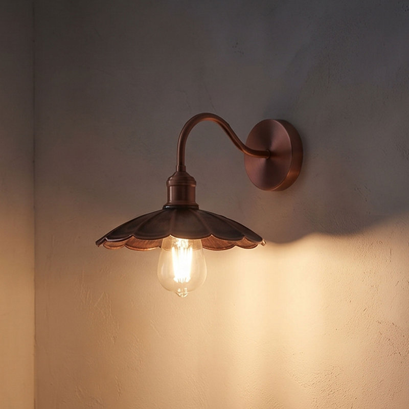 Rayden Armed Sconce, Rustic Red