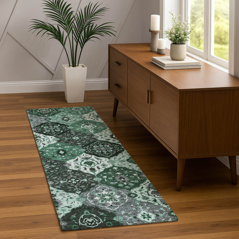 Machine Washable Indoor/Outdoor Matteson ACN2292 Panel Rug, Runner 2'3" x 7'6"