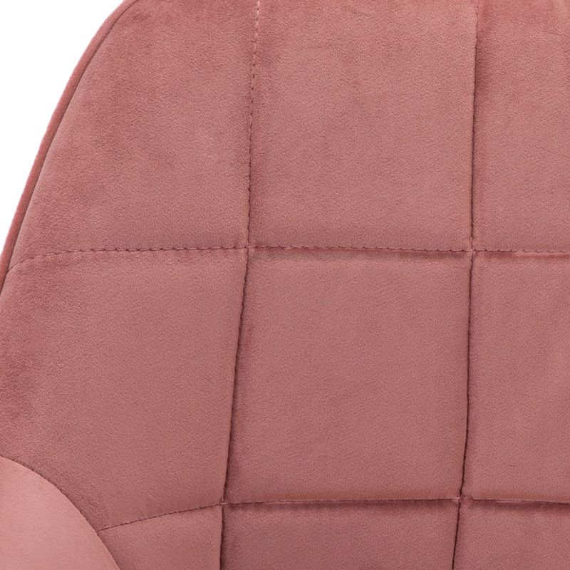 Solace Mid-Century Modern Velvet Upholstery Metal Base Armchair, Pink Velvet