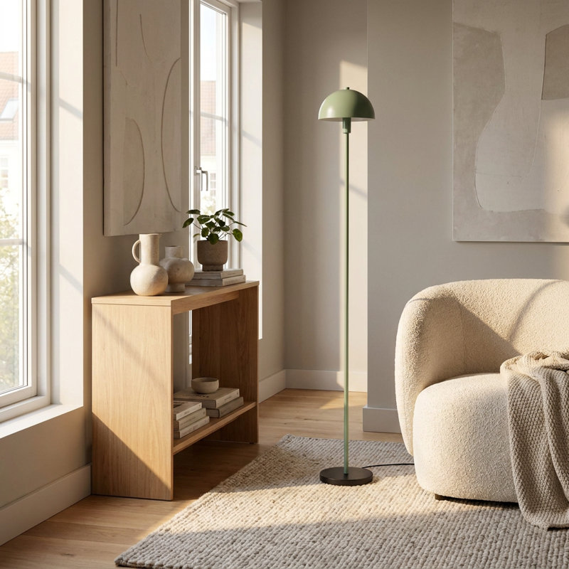 Lampe sur pied champignon contemporain discret