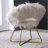 Vanezza 28.35" Wide Modern Faux Suede Accent Chair with Metal Legs-1958466011-1900437628