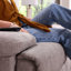 Tavaros 102 cm Wide Chenille Lift Assist Recliner-4254120