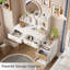 Ensemble de meuble-lavabo à 5 tiroirs avec miroir lumineux H 54,5 "x l 15,8" Eyder