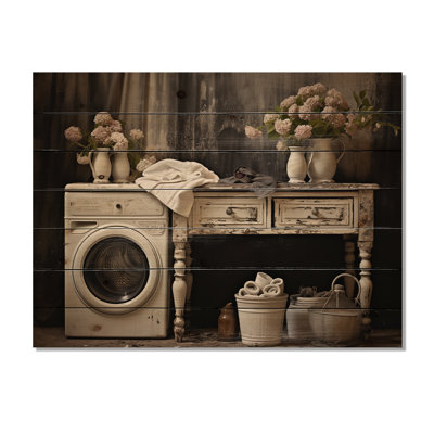 Lignite - Illustration murale en bois sur bois de pin naturel