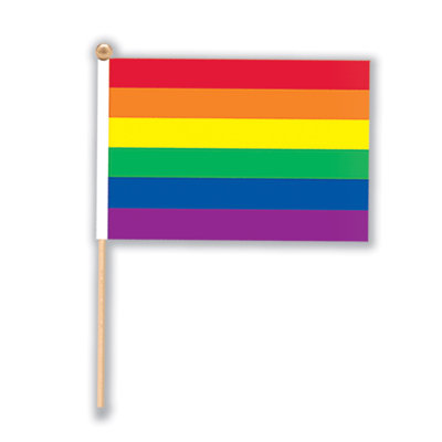 Drapeau arc-en-ciel, tissu, 6 po, paquet de 12