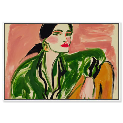 Coral Calm IV, reproduction d'art sur toile encadrée Martini par Art Remedy, cadre blanc, 15 x 10