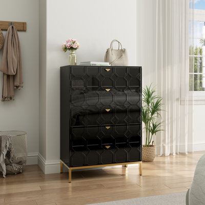 Bailes Iron 5 - Drawer Accent Chest by Willa Arlo Interiors