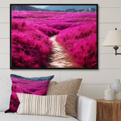 Fushia Blooming Abstraction II - Floral Wall Art
