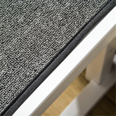 Rampe d'élévation fiable pour animaux de compagnie - 60 po x 16 po x 20 po, blanc. Tapis antidérapant et plateforme ferme. Bois. Fournit aux animaux de compagnie. Soulage la tension articulaire. Assemblage requis Rampe d'accès pour chien et chat, 60 po x 16 po x 20 po.