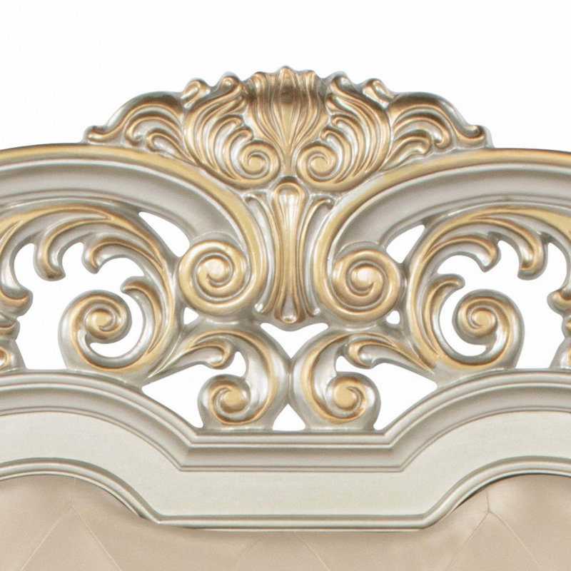 Cadre de lit (seulement lit), Silver, Grand