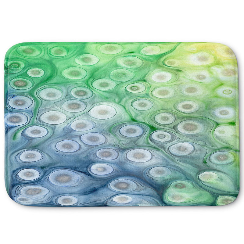 Tapis pour salle de bain antidérapant Dacota Peacock, l 21 po x L 34 po x H 1 po