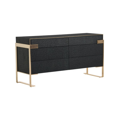 Commode double l 59,8 po à 6 tiroirs Monan