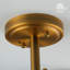 Traditional Striped Glass Flush Mount - 12in, 2-Light, Antique Brass-1305980876-1305980877