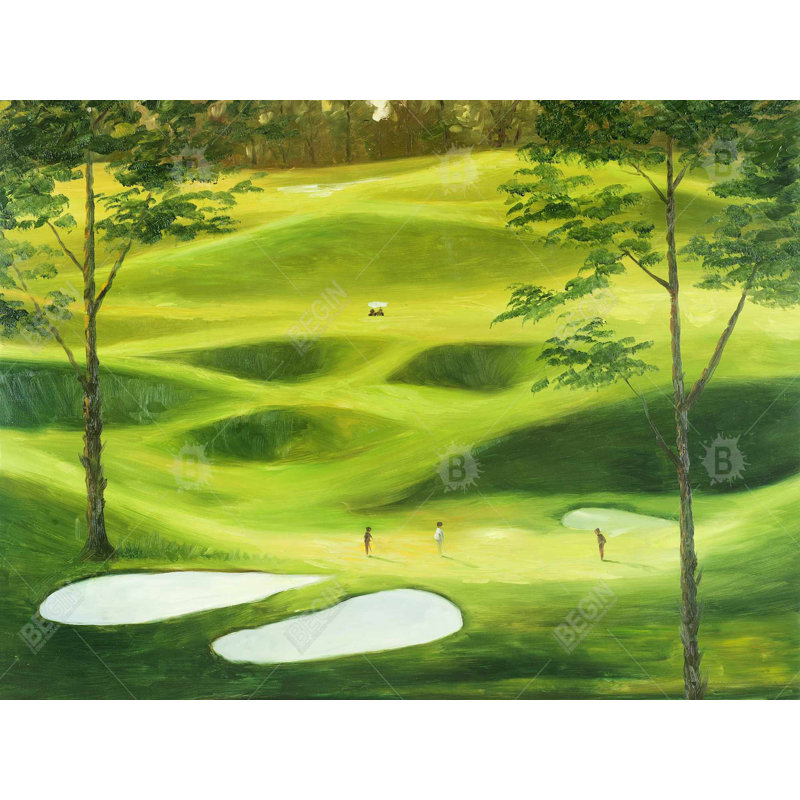 Big golf course Bath Mat with Non-Slip Backing - Quick Dry Memory Foam Bathroom Rug - Absorbent - Modern Plush Spa-Style - Machine Washable