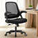 Nahjee Space-Saving Ergonomic Home Office Task Chair with Filp-Up Armrests