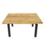 Roro Oak Solid Wood Top Metal Base Dining Table-95733275-95733255