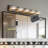 1-Lamp Black LED Dimmable Iron Vanity Light