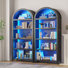 Armoire de rangement arquée à 5 tablettes de 29,5 po de largeur avec capteur tricolore (ensemble de 2)