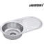 Belfry Kitchen Georgia 440mm W Single Bowl Stainless Steel Kitchen Sink with 2 Faucet Holes