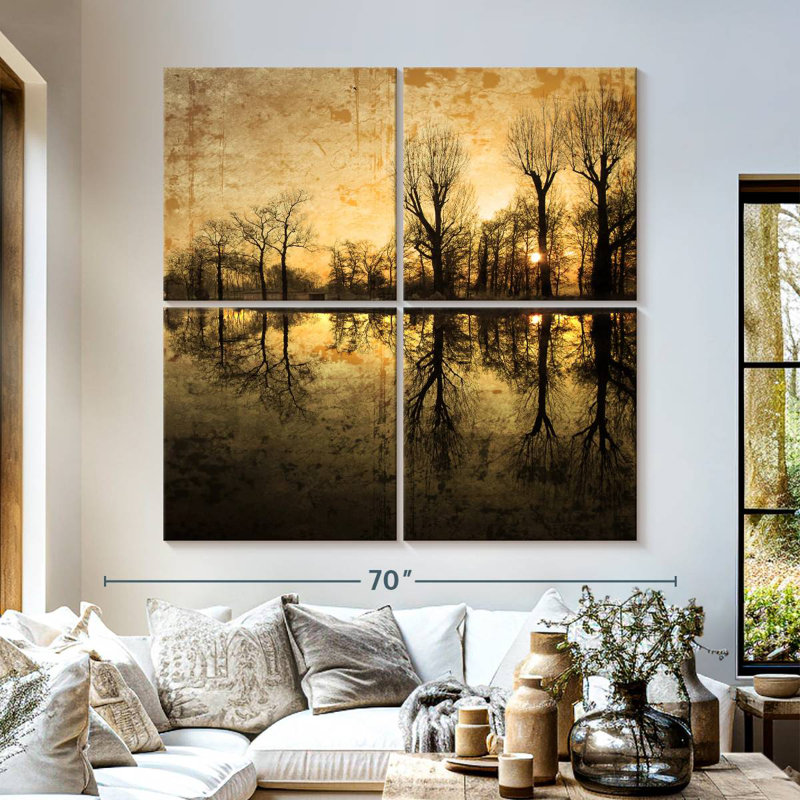 Harnek Trees Reflection Grunge