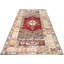Tapis unique en laine noué à la main des années 1960 de 3 pi 8 po x 6 pi 10 po en rouge / jaune / ivoire / gris