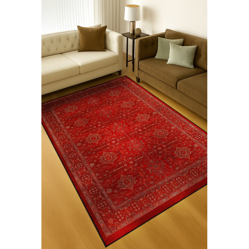 Tapis blanc tissé à motif lavable Mosso, 3 pi 3 po x 9 pi 10 po
