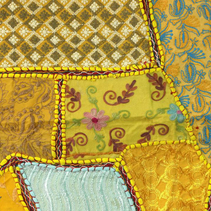 Fixation murale éléphant à patchwork