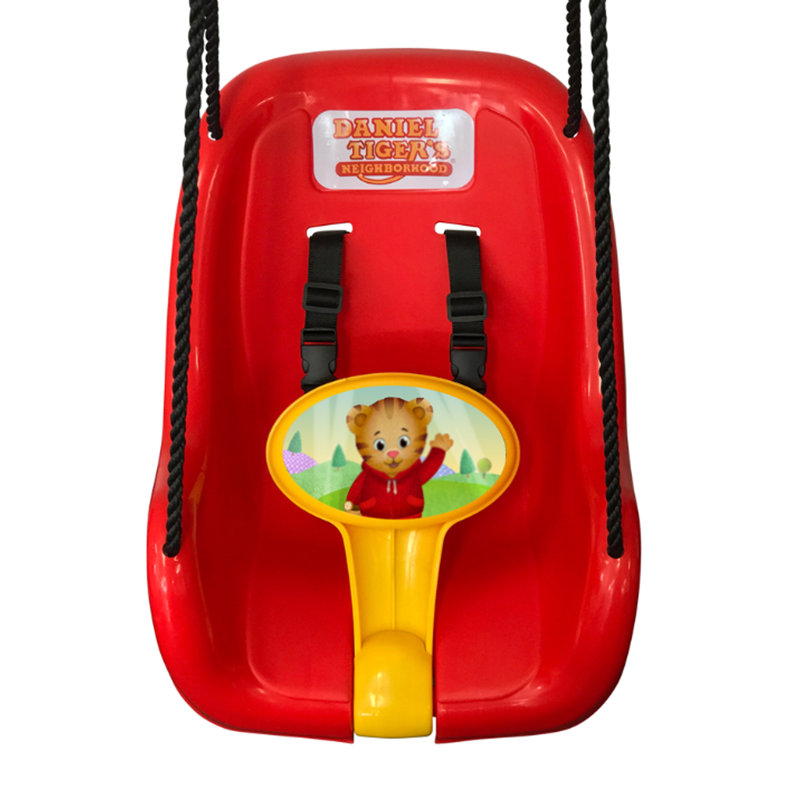 M&M Sales Enterprise Plastic Red Bucket Swing with Mounting Hangers and Chains