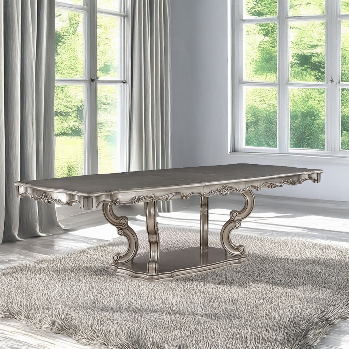 Table de salle à manger ACME Ariadne, finition antique Plantinum