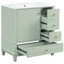 Meuble-lavabo 30 po avec lavabo, une porte avec tablette et trois tiroirs, porte à fermeture douce, vert clair-759280283