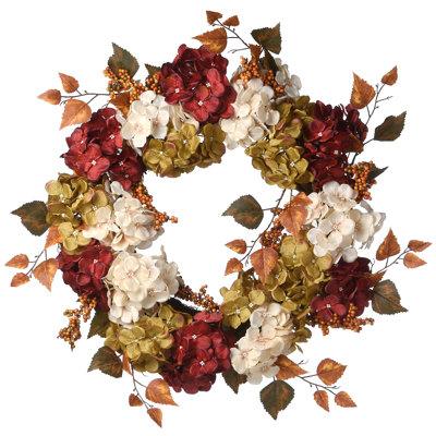 Couronne à hortensias 24 po Autumn Harvest