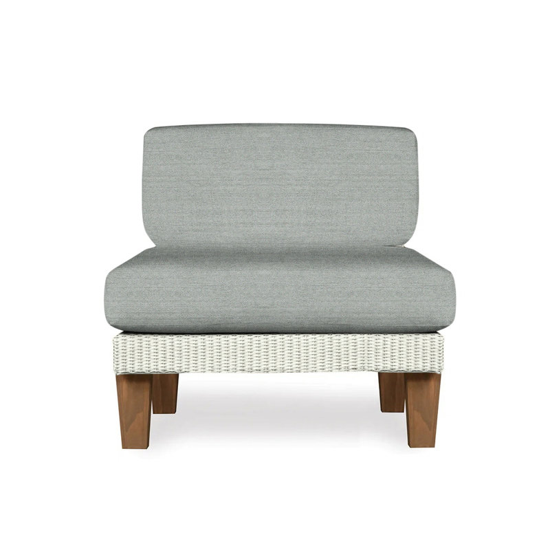 Catalina Outdoor Teak Lounge Chair, Loveboat Mint, Bark