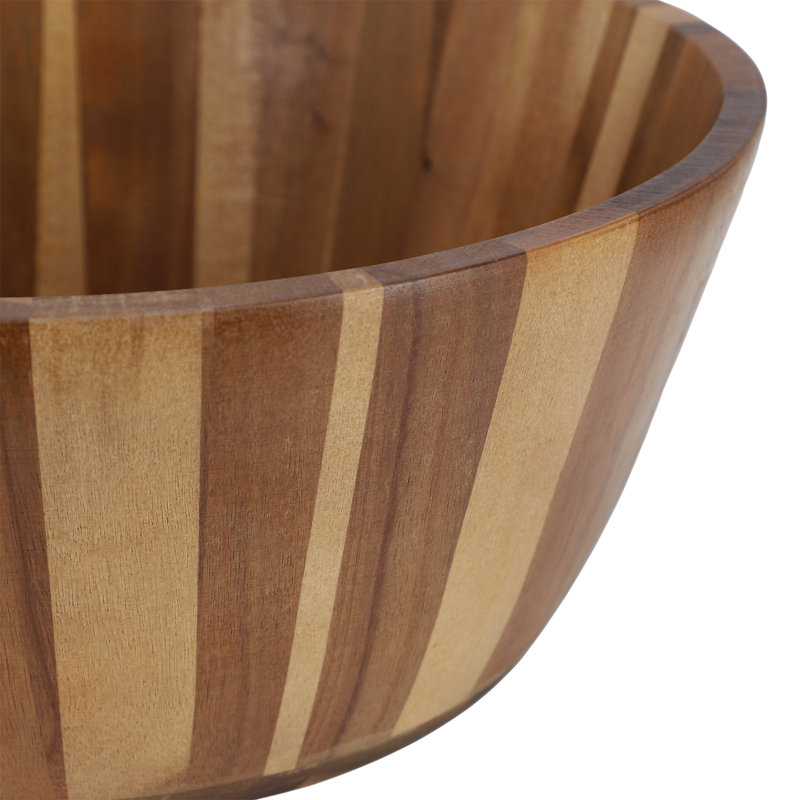 Bol à salade rond en bois d'acacia Jumbo 13,8 pouces Jumbo